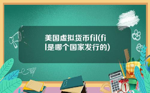 美国虚拟货币fil(fil是哪个国家发行的)