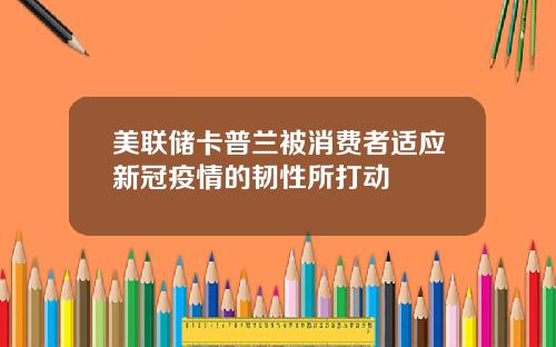 美联储卡普兰被消费者适应新冠疫情的韧性所打动