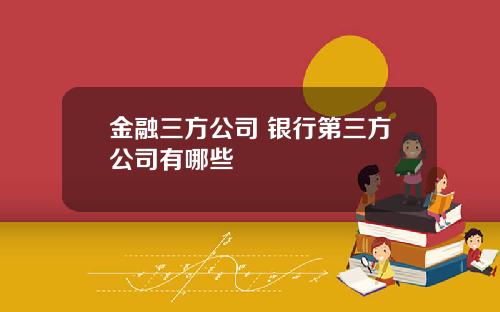 金融三方公司 银行第三方公司有哪些