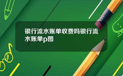 银行流水账单收费吗银行流水账单p图