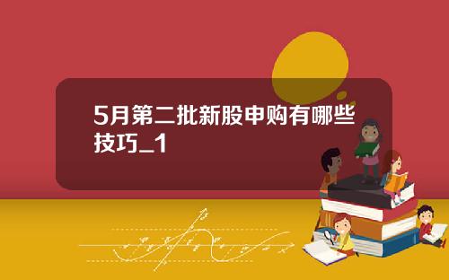 5月第二批新股申购有哪些技巧_1