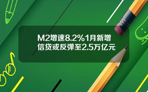 M2增速8.2%1月新增信贷或反弹至2.5万亿元
