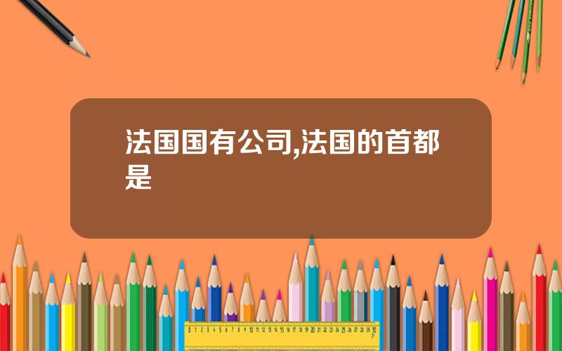 法国国有公司,法国的首都是