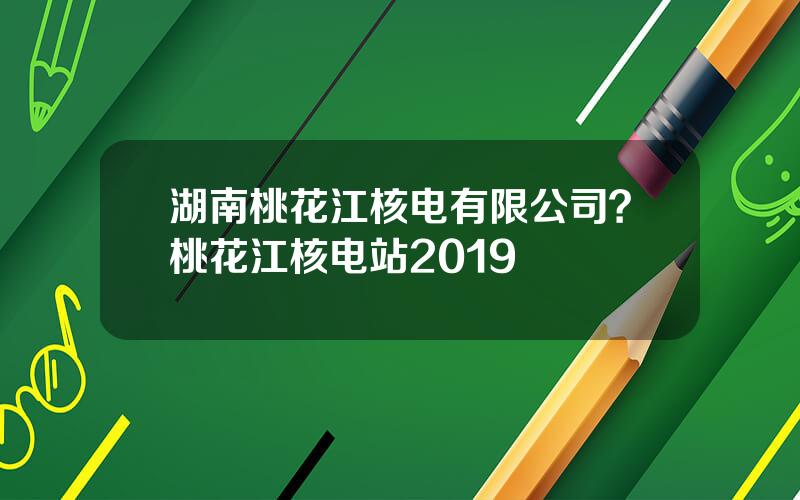 湖南桃花江核电有限公司？桃花江核电站2019