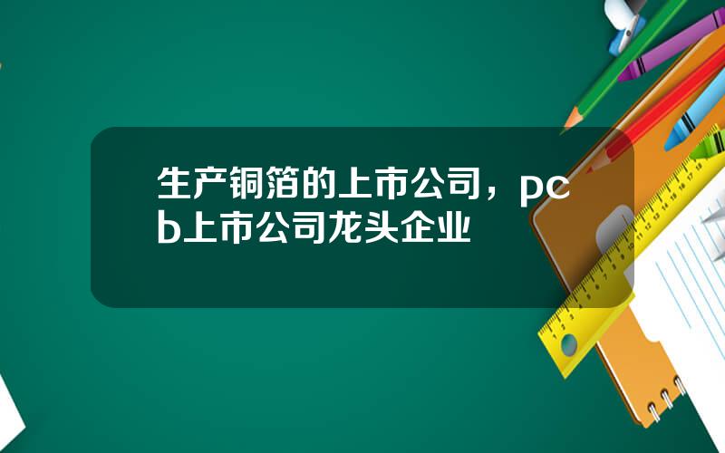 生产铜箔的上市公司，pcb上市公司龙头企业