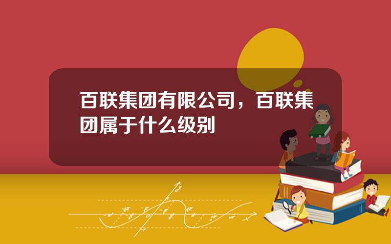 百联集团有限公司，百联集团属于什么级别