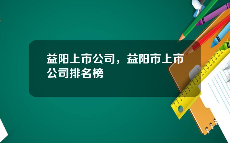 益阳上市公司，益阳市上市公司排名榜