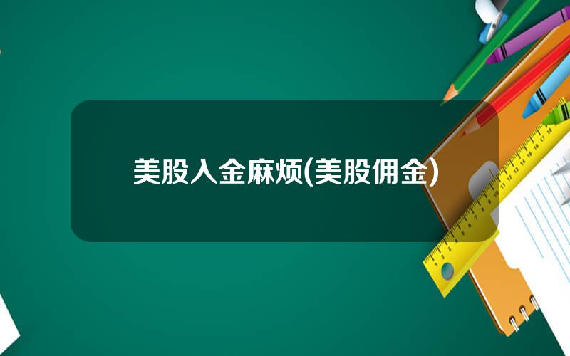美股入金麻烦(美股佣金)