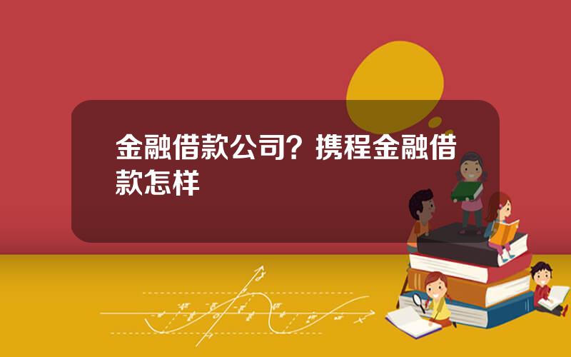 金融借款公司？携程金融借款怎样